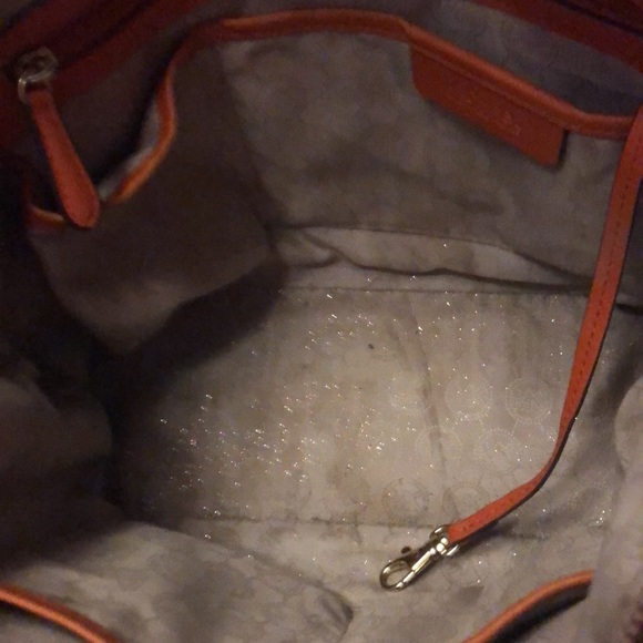 Michael Kors Tangerine Orange Structured Tote 15”x10”x7” - Picture 10 of 10